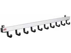 Wandkapstok L X D 1000X 80Mm 10Haken Aluminium/zwart