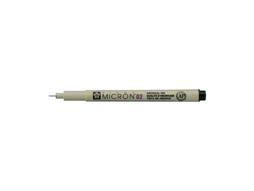 Fineliner Sakura pigma micron 02 zwart 0.3mm