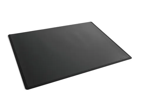 Schrijfonderlegger 650x500 mm met transparante cover PP Zwart