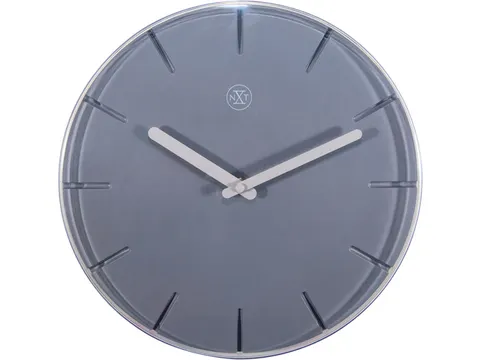 Wandklok nXt Sweet Ø 20cm grijs streepaanduiding