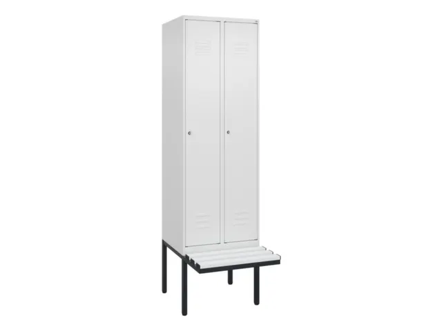 locker met bank,HxBxD 2120x600x815mm,2vak,vak B 300mm,cil.-slot