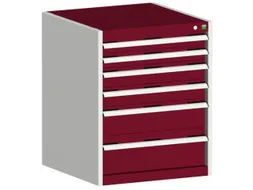 ladekast HxBxD 800x650x650mm 6laden romp RAL7035 front RAL3004