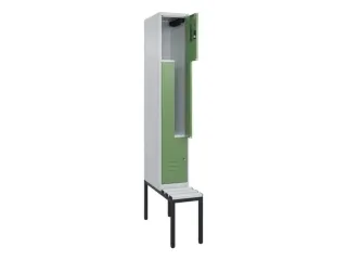 Z-garderobekast,HxBxD 2120x300x815mm,2vak,vak B 300mm,cil.-slot - 2