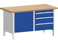 werkbank met opbergruimte,HxBxD 840x1500x750mm,beukenblad