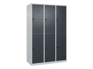 dubbeldekse locker,HxBxD 1850x1200x500mm,3x2vak.,vak B 400mm - 1