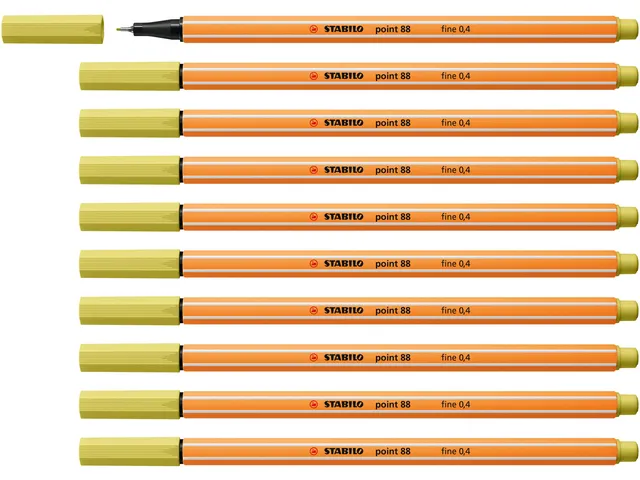 Fineliner STABILO point 88/67 fijn mosterd