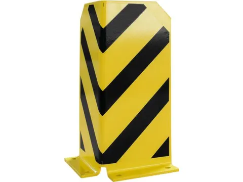 aanrijdbescherming voor stelling,L-profiel,HxB 400x175mm,geel/zwart