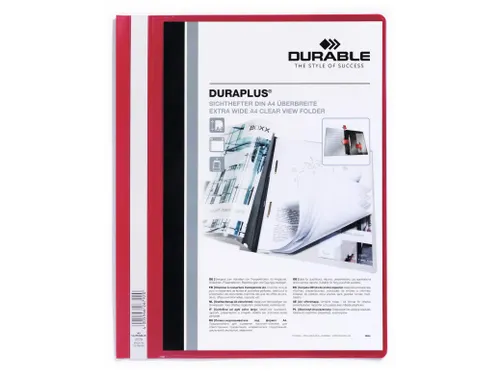 Snelhechtmap Durable Duraplus A4+ rood