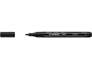 Acrylmarker STABILO Free Acrylic T100 zwart 1-2mm - 1