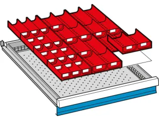 Indelingsmateriaal H 50mm En Hoger 12 Verdeelgootjes/30gootverdelers - 3