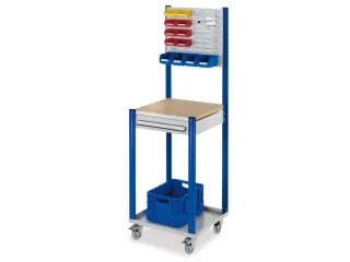 Verrijdbaar Werkstation Hxbxd 1730x500x500mm Geperforeerde Plaat - 2