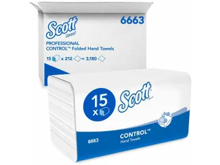 Scott 6663 Performance Handdoeken Intergevouwen 1-Laags Wit - 1