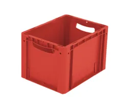 Euronorm Stapelkrat Pp 270x400x300mm Wand/bodem Gesloten Rood 26l