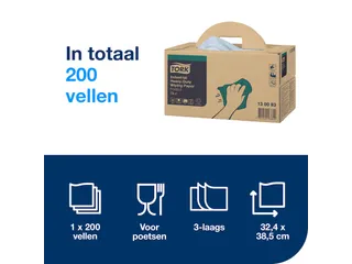 Poetspapier Tork 130083 Advanced 440 Blauw Performance Handy Box - 4