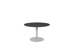 Linesto vergadertafel 120cm rond houtprint schaduw 25mm alu