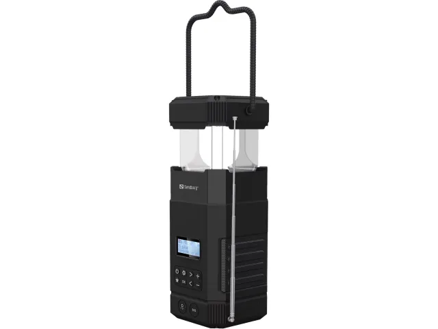420-90 SANDBERG Powerbank solar lantaarn accu 10.000 mA zwart