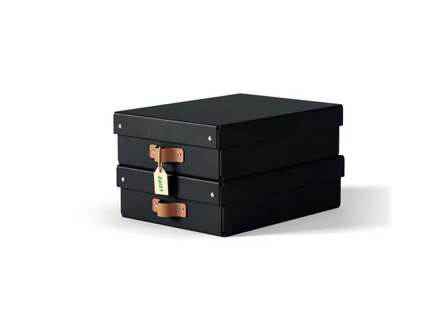 Boîte de rangement Leitz Puro avec couvercle 8L noir set 2 pièces
