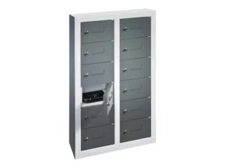 lockerkast,HxBxD 815x460x200mm,2x6vakken,RAL7035,front RAL7016 - 3