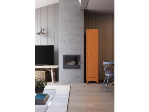 garderobekast,HxBxD 1800x380x510mm,1vak,4voeten,romp lichtgrijs