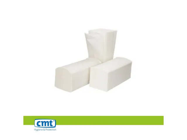 CMT Handdoekpapier I-vouw Eco Cellulose 2-laags Wit 22x32cm 3200 Stuks
