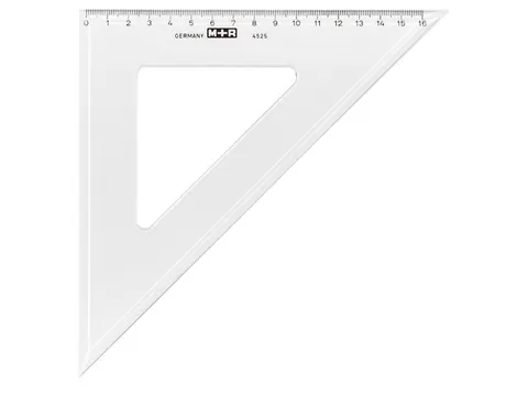 Driehoek Möbius & Ruppert 32cm 45gr Kunststof Transparant