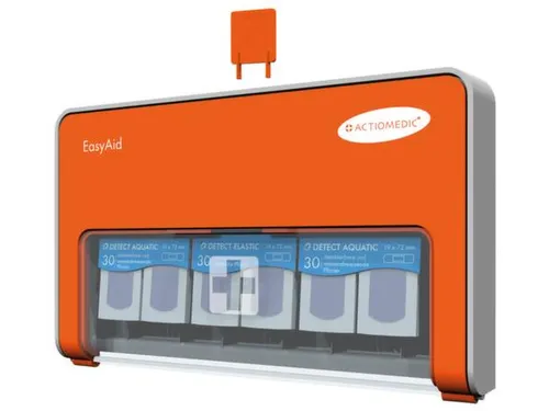 pleisterdispenser,60x waterafstotend,30x elastisch,Detecteerbaar,blauw