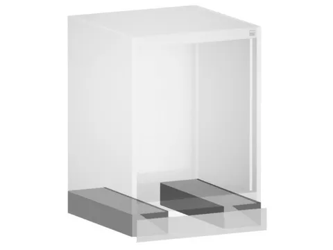 onderrijdsokkel,v. systeemkast,HxBxD 100x1300x750mm