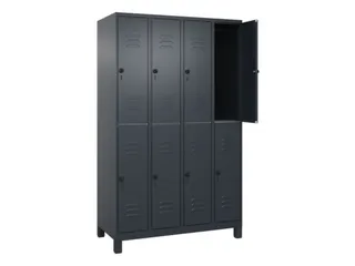 dubbeldekse locker,HxBxD 1950x1200x500mm,4x2vak.,vak B 300mm - 2