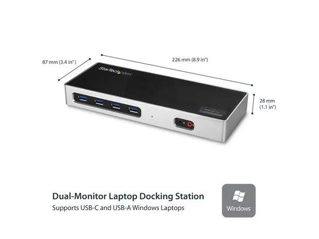 Dual-4K Docking Station Met 6 X Usb C / Usb 3.0 Poorten