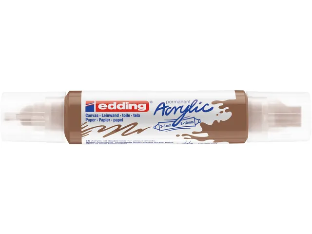 Acrylmarker edding e-5400 3D double liner hazelnoot