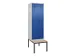 locker met bank,voor scheiding van kleding,HxBxD 2120x600x815mm,2vak