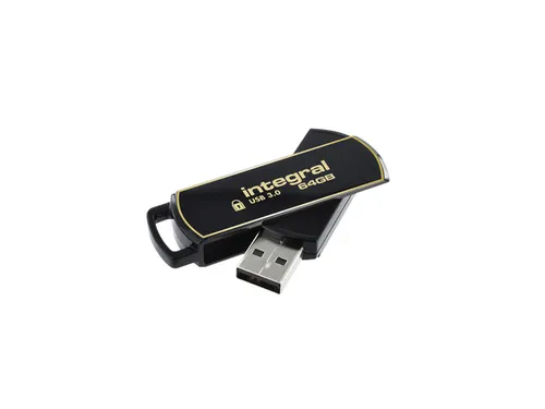 USB stick 3.0 Integral Secure 360 USB-A 64GB zwart