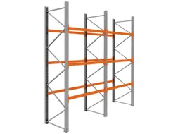 palletstelling,basis+1xaanbouw,HxBxD 3990x3950x1100mm,vakl. 3000kg