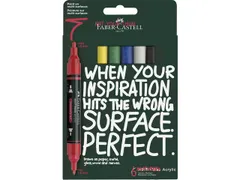 Acrylmarker Faber-Castell Multimark 6 stuks Basic kartonetui