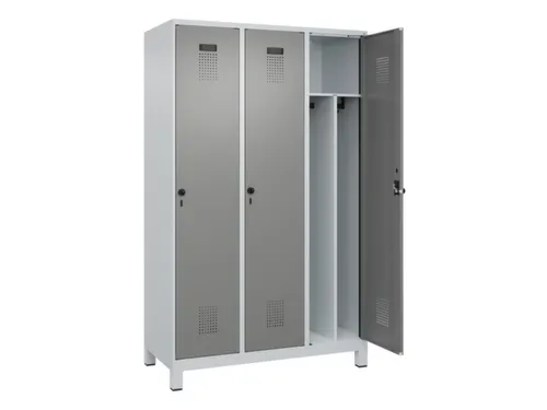locker voor scheiding van kleding,HxBxD 1950x1200x500mm,3vak