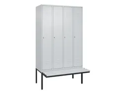 locker voor scheiding van kleding,HxBxD 2120x1200x815mm,4vak