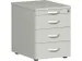 mobiel ladeblok,HxBxD 570x430x600mm,4lade(n),cil.-slot,romp lichtgrijs