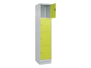 lockerkast,HxBxD 1950x400x500mm,1x4vakken,vak B 400mm,cil.-slot,sokkel - 1