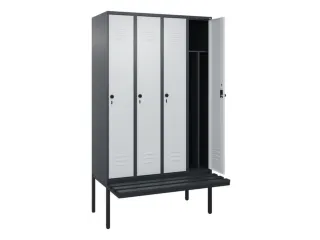 locker voor scheiding van kleding,HxBxD 2120x1200x815mm,4vak - 2