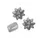 Polyband combi set glitter zilver cadeaulint 1 ei 2 rozetten