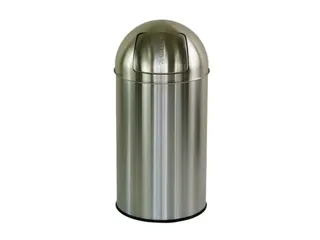 RVS afvalbakken,50l,HxØ 730x350mm,binnenbak staal - 2