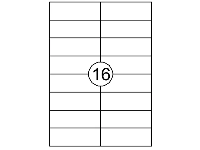 Etiket Avery DP167-100 105x37mm wit 1600stuks