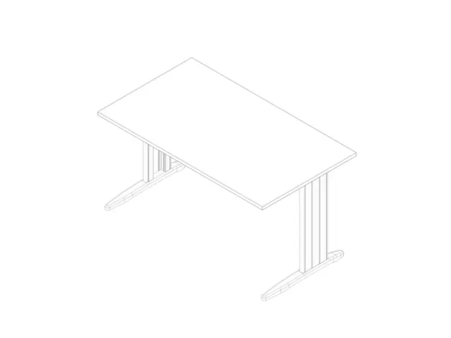 bureau,HxBxD 730x1400x800mm,blad wit,C-voet wit