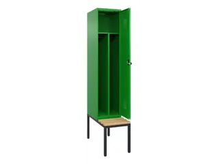 locker met bank,voor scheiding van kleding,HxBxD 2120x400x815mm,1vak - 1