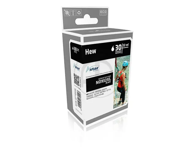 AS15153 ASTAR HP 932XL OJ Inkt zwart HC rebuilt 1000pag Chip 22,5ml