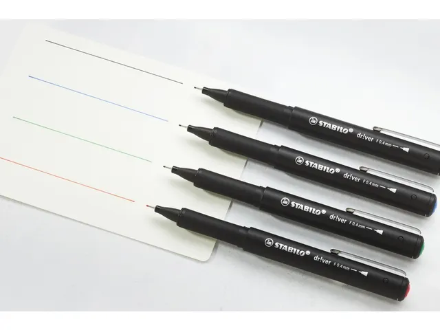Fineliner STABILO dr!ver Etui met 4 kleuren Fijne punt 0.4mm