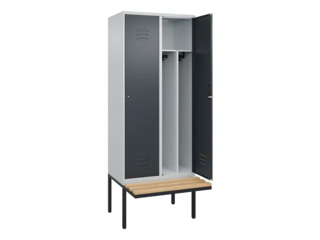 locker voor scheiding van kleding,HxBxD 2120x800x815mm,2vak