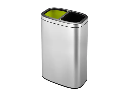 Afvalbak Mat Rvs OLI-Cube Open Top Bin 20+20 Liter