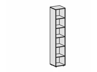 kantoorstelling,HxBxD 2160x400x400mm,5xhouten vloer,6ordnerhoogtes - 4