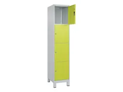 lockerkast,HxBxD 1950x400x500mm,1x4vakken,vak B 400mm,cil.-slot,voeten